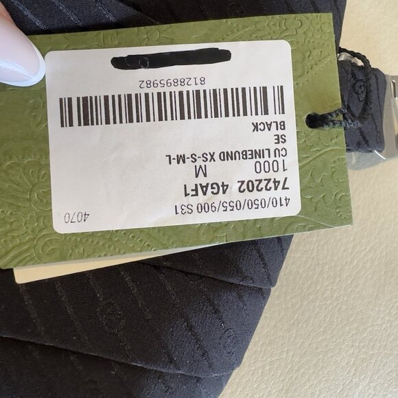 NEW GUCCI SILK CUMMERBUND Black Sz M 100% Authentic Made In Italy GG - Picture 11 of 14